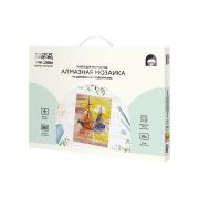 Алмазная мозаика ТРИ СОВЫ «Закат на море», 30*40см, холст на деревянном подрамнике, картонная коробка с пластиковой ручкой